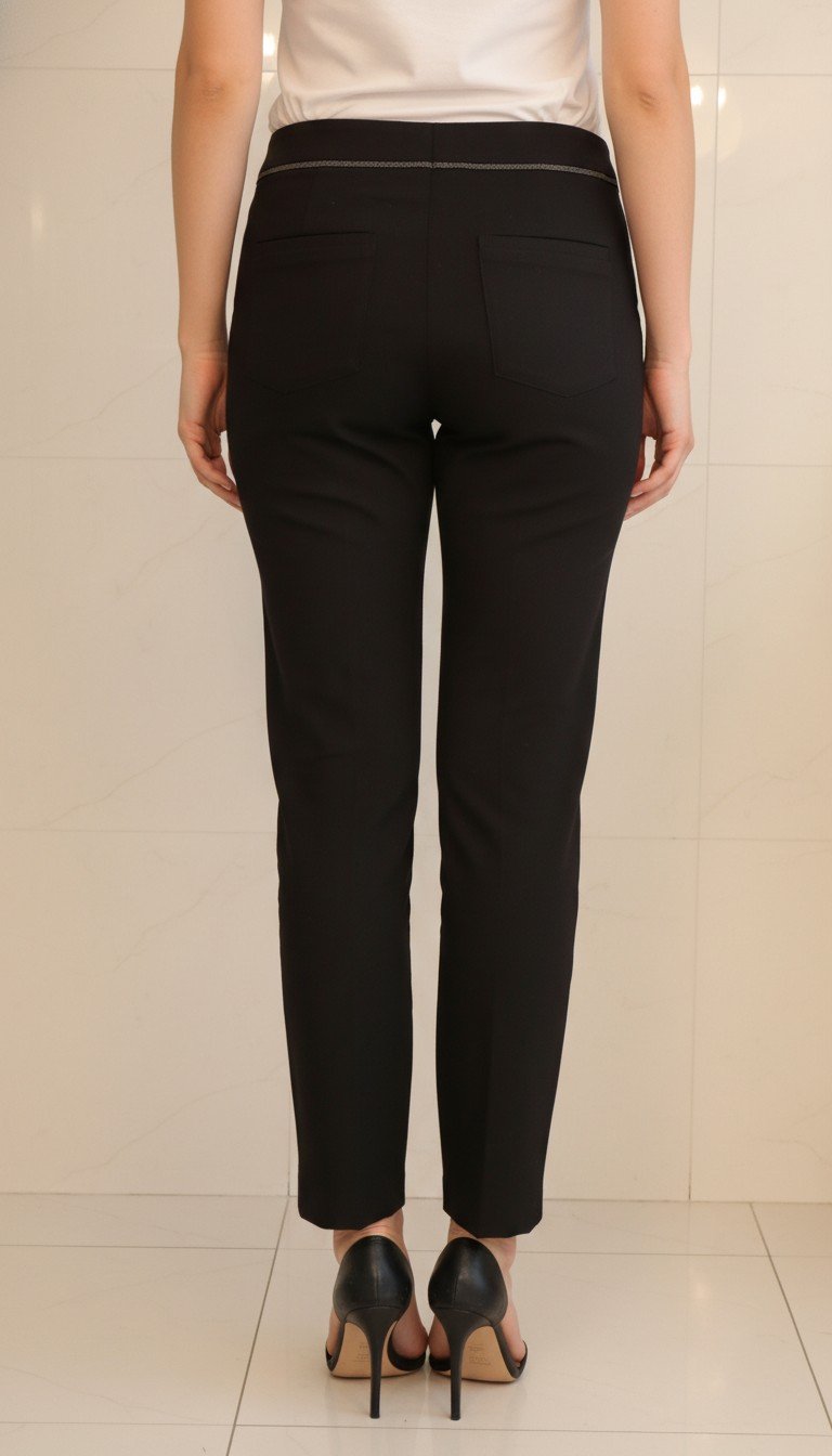 Brunello Cucinelli - Elegant Black Tailored Trousers Size 2 - Image 2
