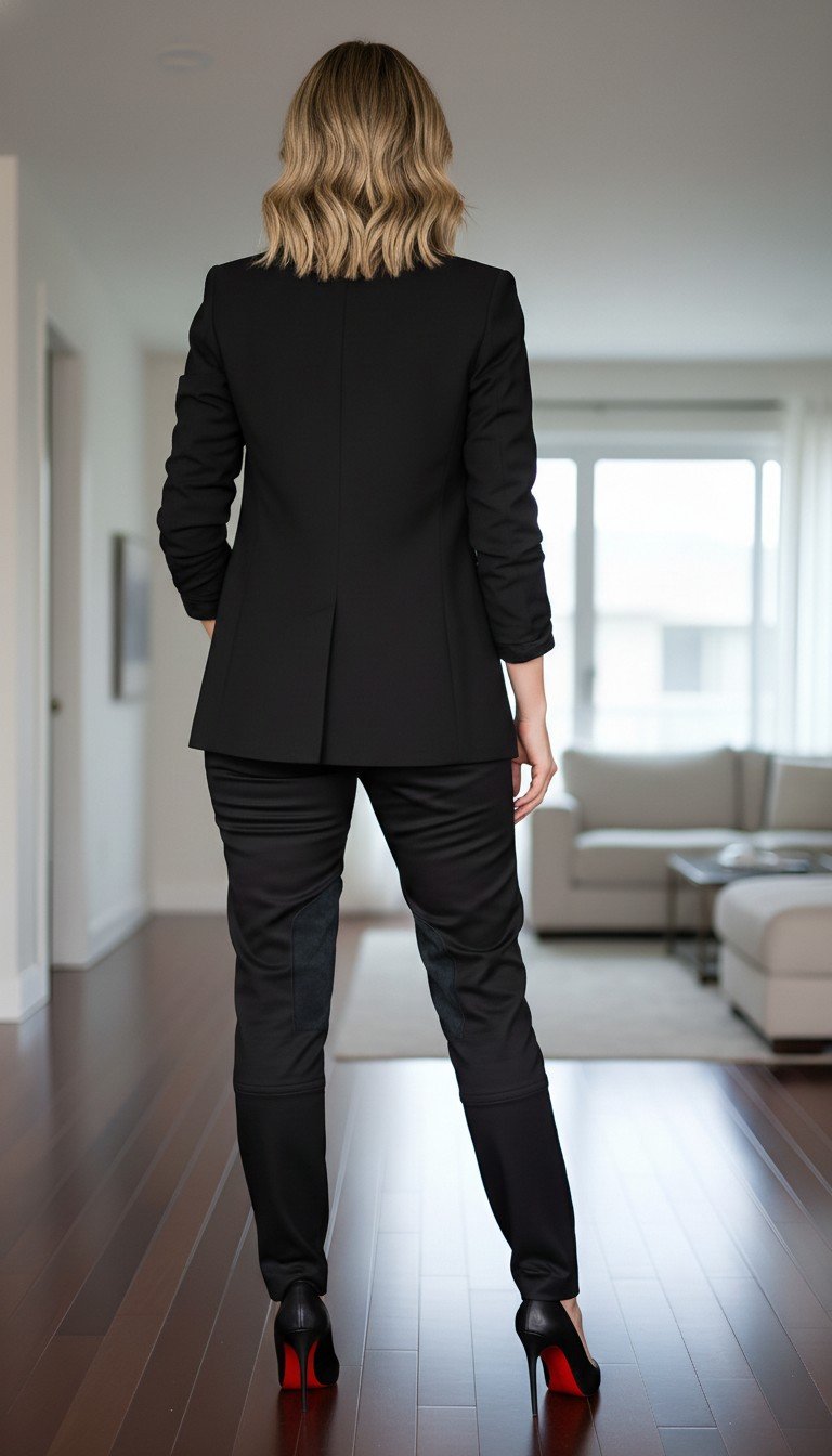 Gucci - Luxury Equestrian Riding Pants - Black Elegance - Size 42 - S - Image 2