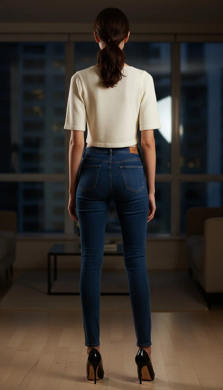 Olivia Preckel - White Knit Tie-Front Crop Top Size S - Image 2