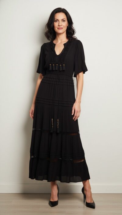 Cleobella - Lace & Tassel Maxi Dress Size XS