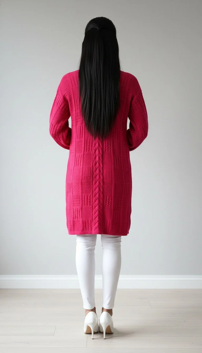 Olivia Preckel - Elegant Cable-Knit Long Cardigan - Image 2