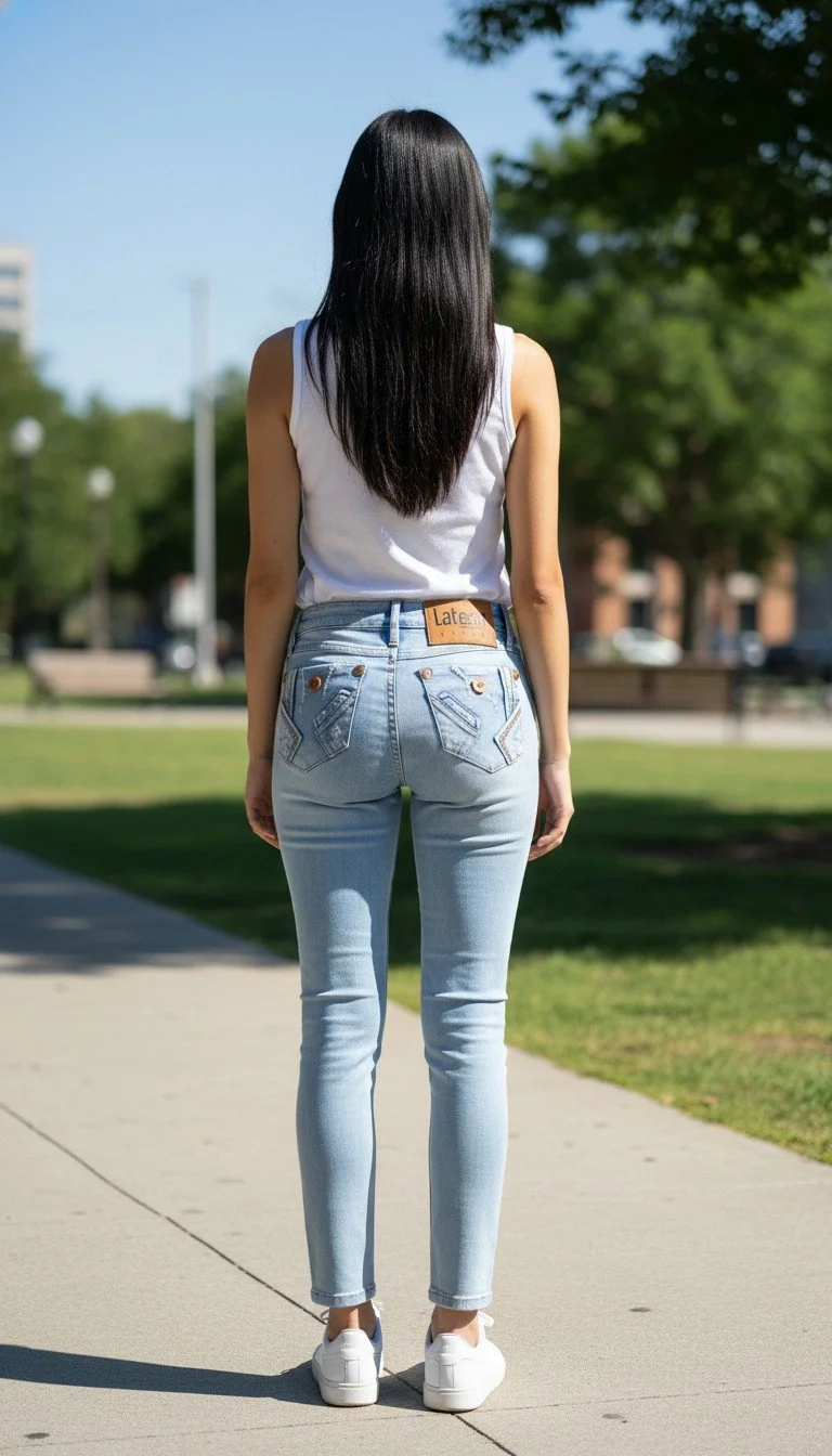 Lateen - High-Waisted Skinny Jeans (US size 4-6) - Image 2