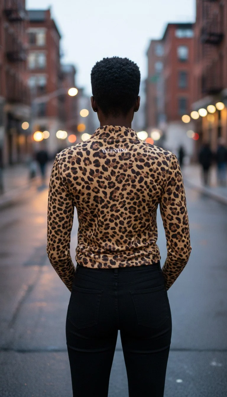 Valentino - Bold Leopard Print Blouse Size S - Image 2