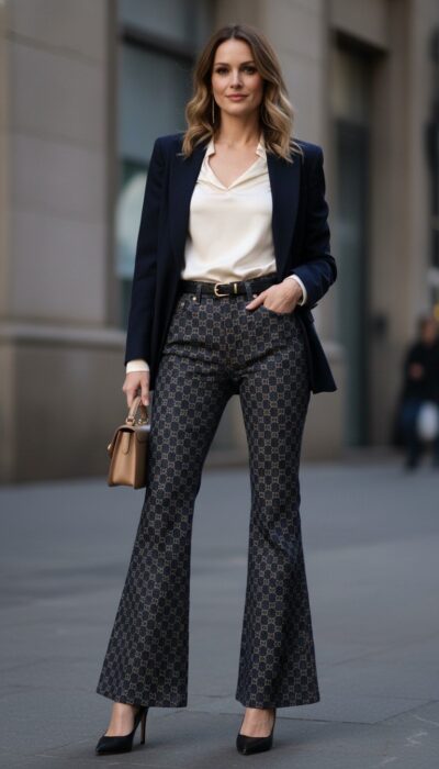 Gucci - Designer Patterned Denim Pants Size 26