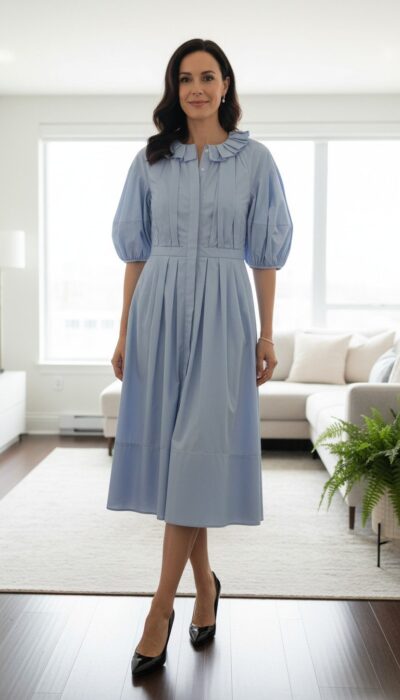 Alexander McQueen - Classic Blue Midi Dress Size 42