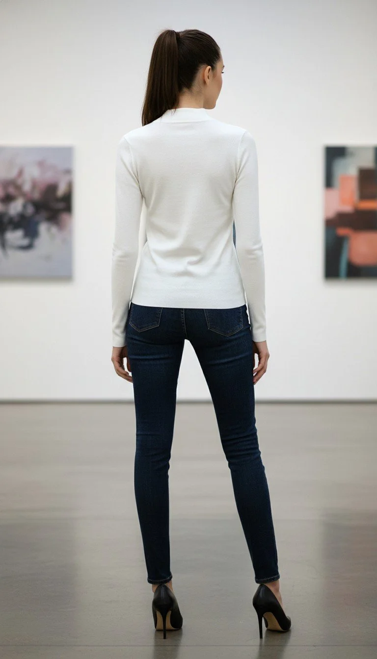 The Row - Classic White Turtleneck Sweater Size M - Image 2