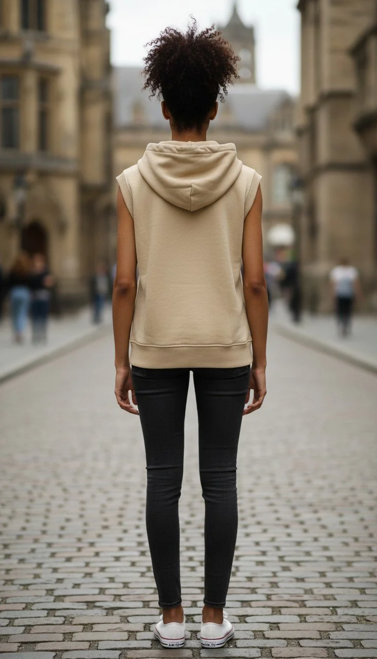 Mono B - Premium Sleeveless Zip Hoodie Size S - Image 2