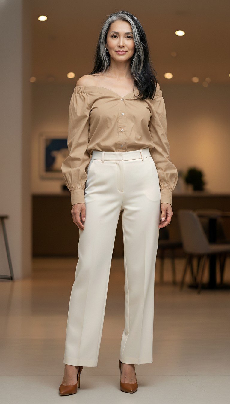 Isolda - Chic Off-the-Shoulder Blouse