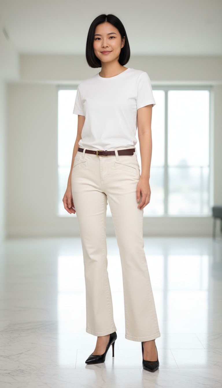 Elizabeth & James - Sleek Off-White Slim-Fit Pants Size 2