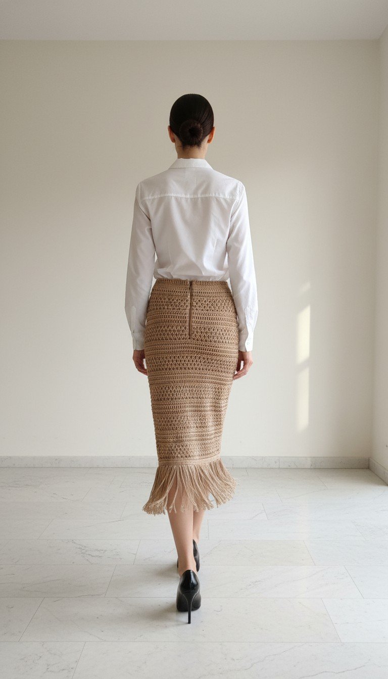 Bobo - Crochet Skirt with Fringe Hem Size 0-2 - Image 2