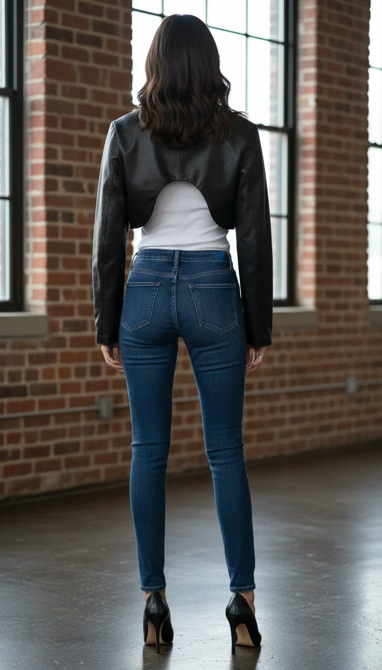 Patricia Motta - Chic Black Leather Jacket Size 38 - Image 2
