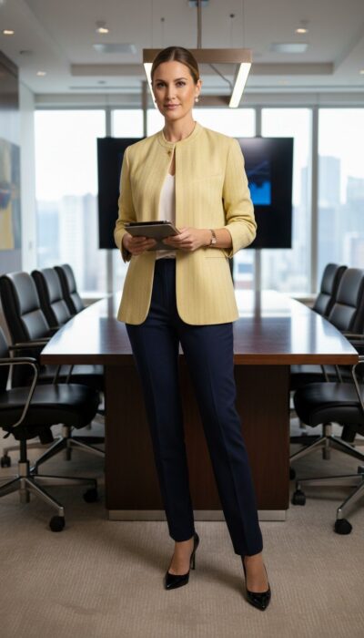 Giorgio Armani - Le Collezioni Cream Jacket - Size 38