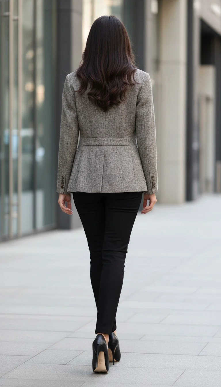 Ralph Lauren - Luxury Herringbone Wool Blazer Size 4 - Image 2