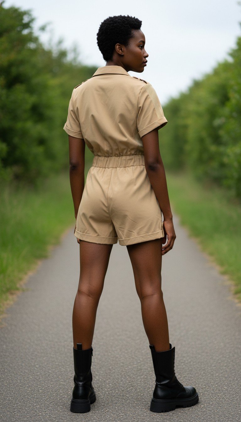 Blanc Noir - Urban Sophistication Short Jumpsuit - Image 2