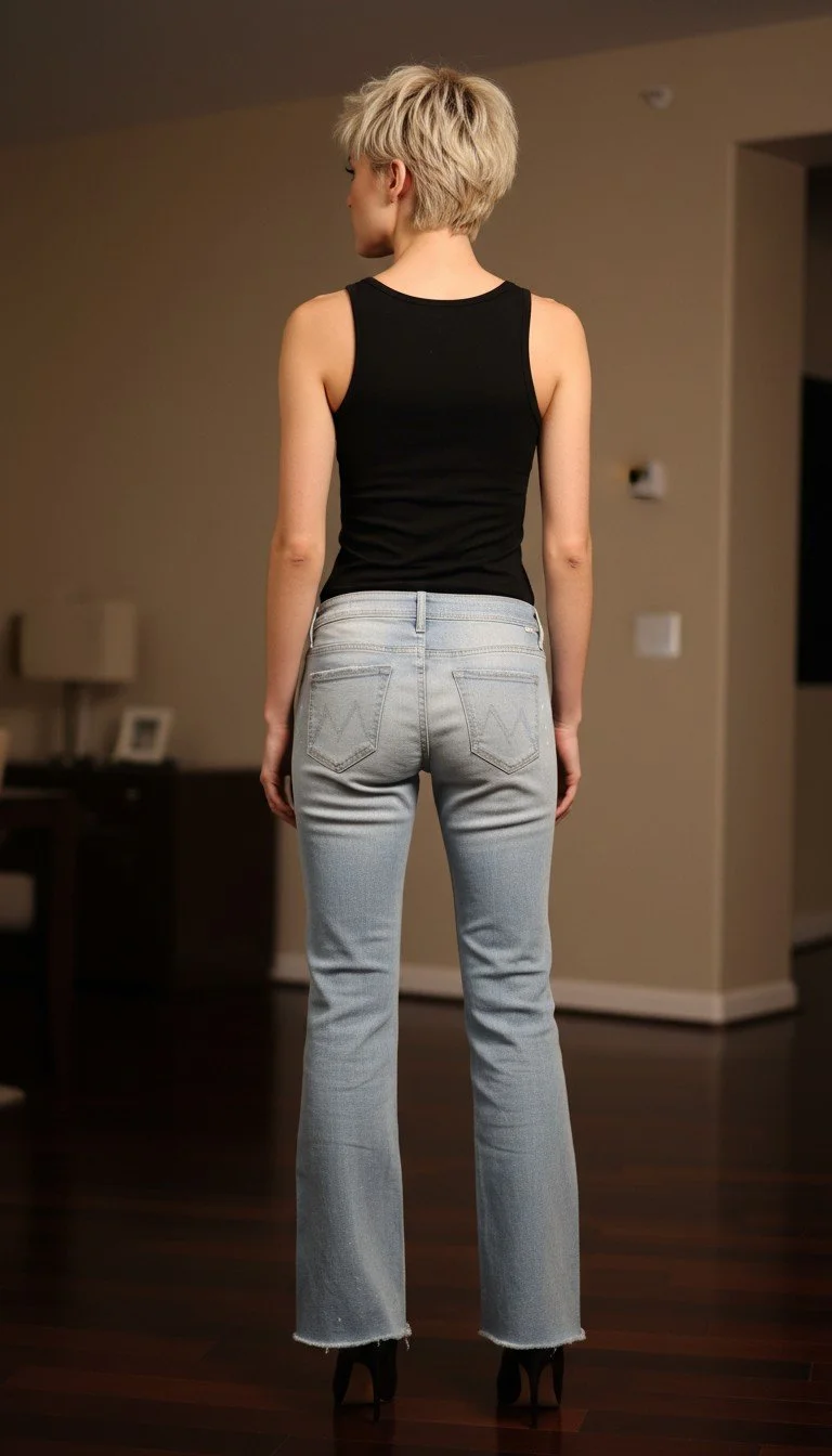 Mother - Cruiser Fray Jeans with Speckled Paint Design - Image 2