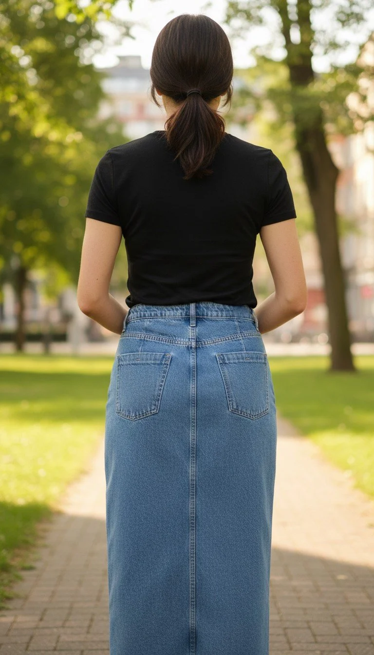 Zara - Long Denim Skirt Size XS - Image 2