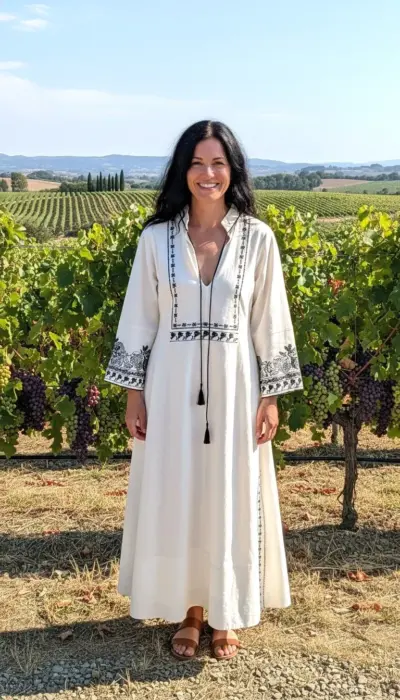 Jill Sander - Collector Piece - Embroidered Elegance Maxi Dress