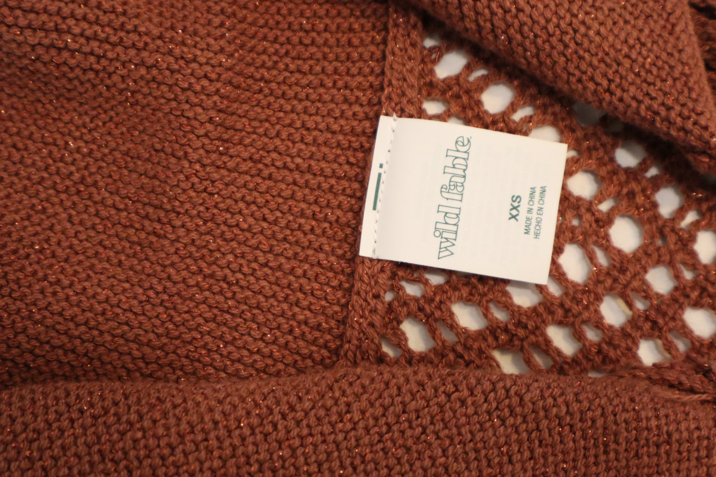 Chic Brown Knit Two-Piece Set by Wild Fabel - Image 2