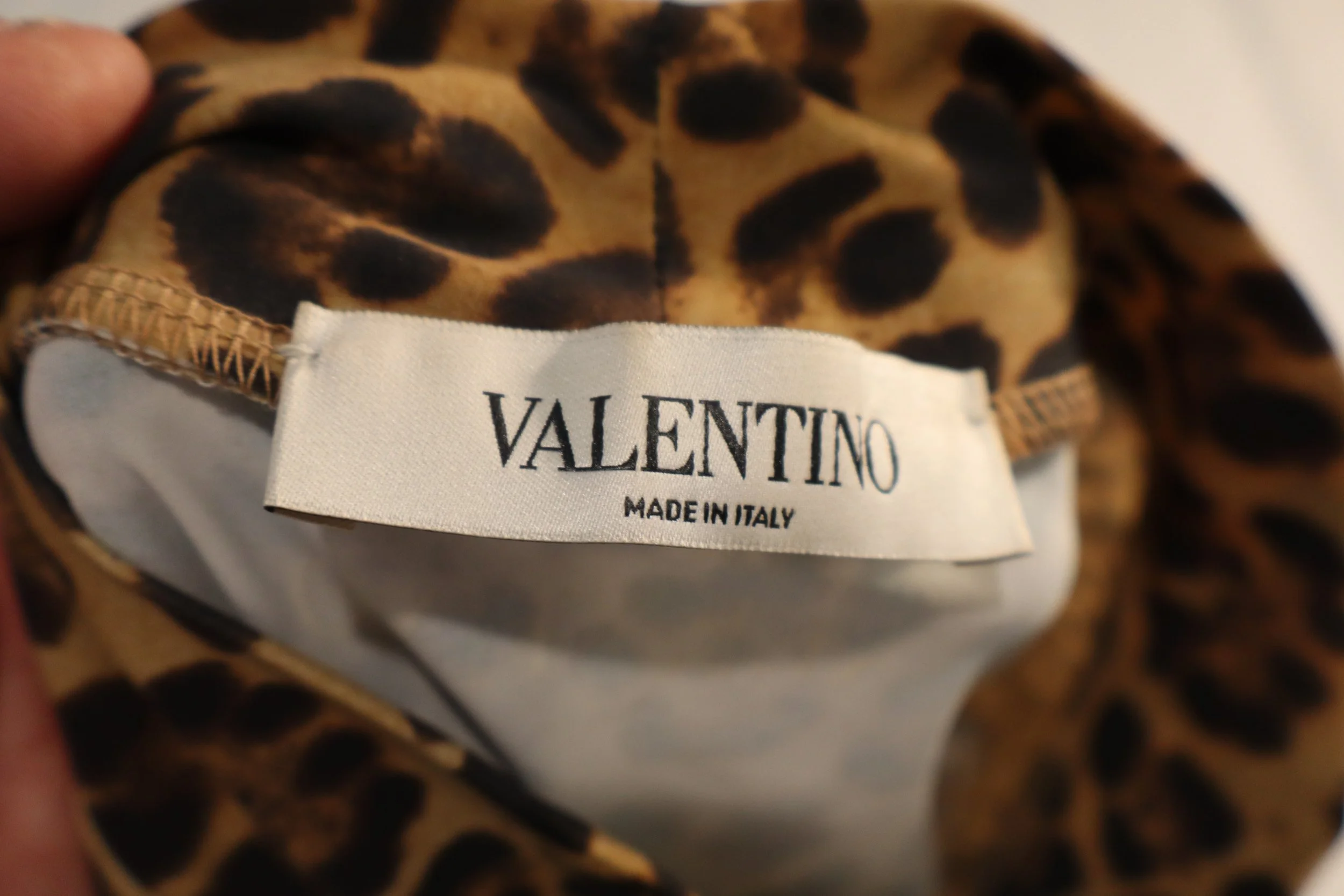 Valentino - Bold Leopard Print Blouse Size S - Image 3