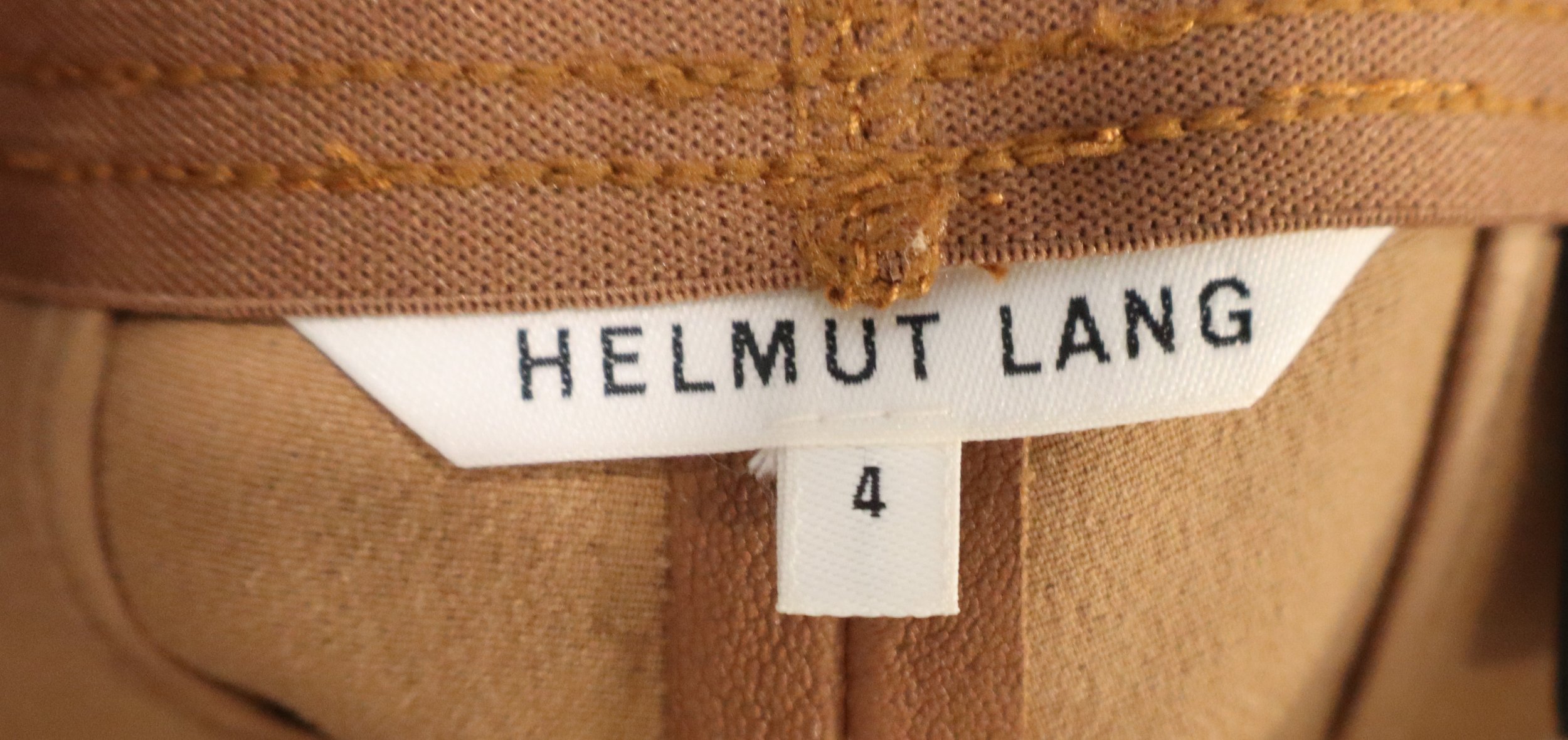 Helmut Lang - Leather Pant Chic Brown Size 4 - Image 4
