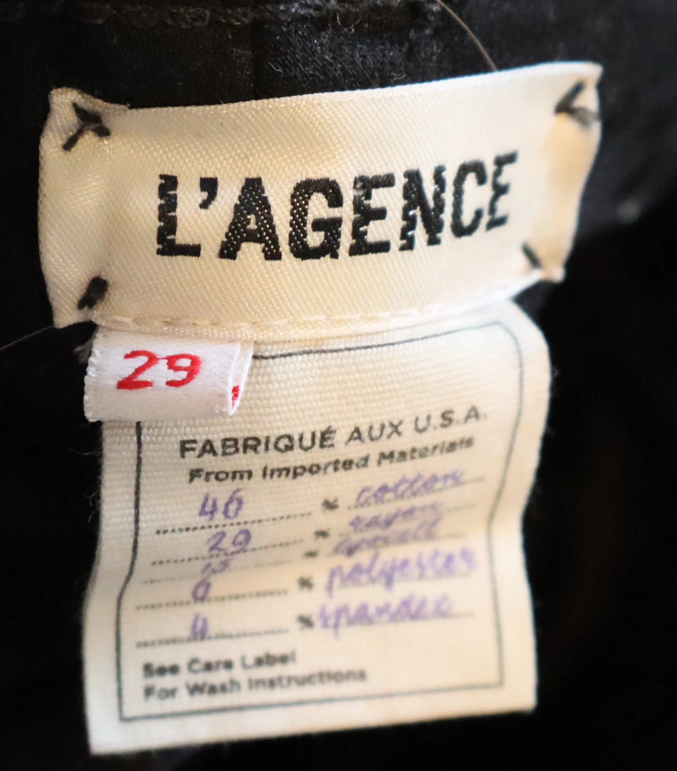 L'Agence - Classic Black Slim Fit Pants Size 29 - Image 3