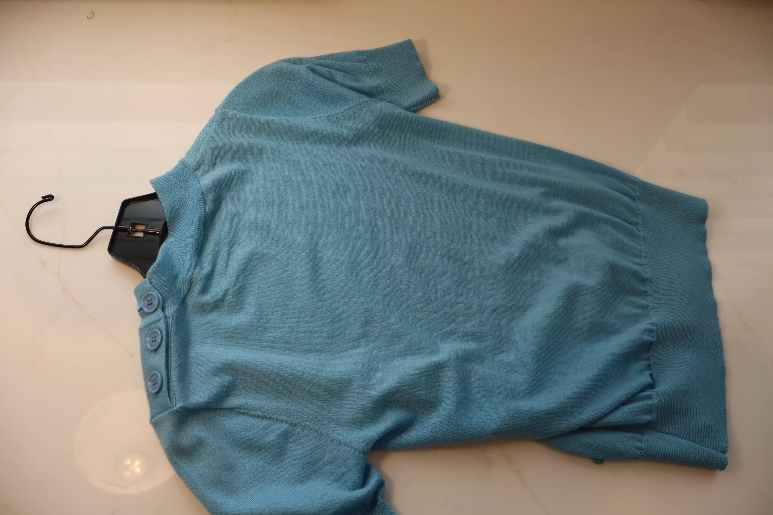 Nina Ricci - Sky Blue Short Sleeve Sweater Size 2 - Image 7