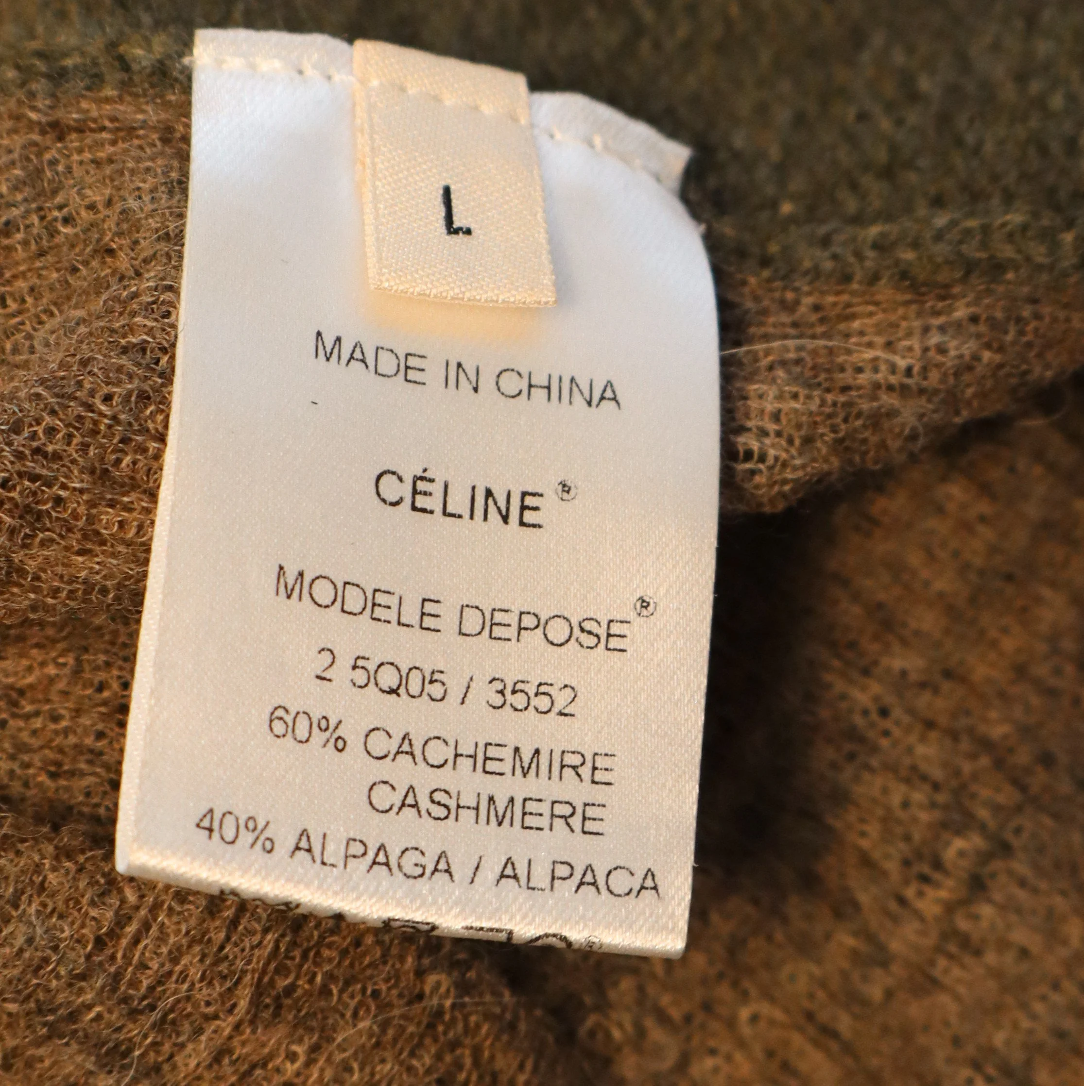 Celine - Cashmere & Alpaca Sweater Size L - Image 4