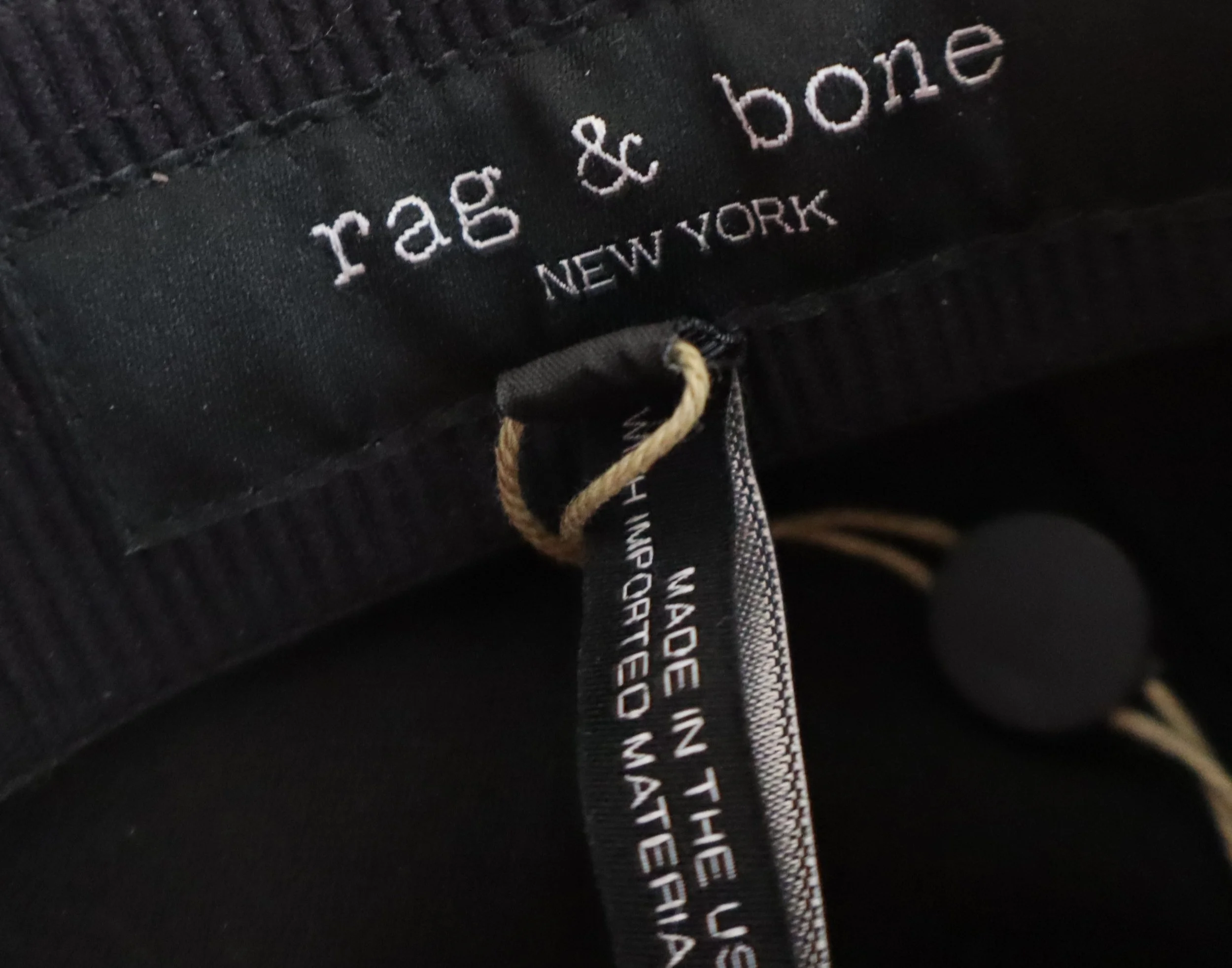 Rag & Bone Premium Black Slim-Fit Trousers Size 0 - Image 3
