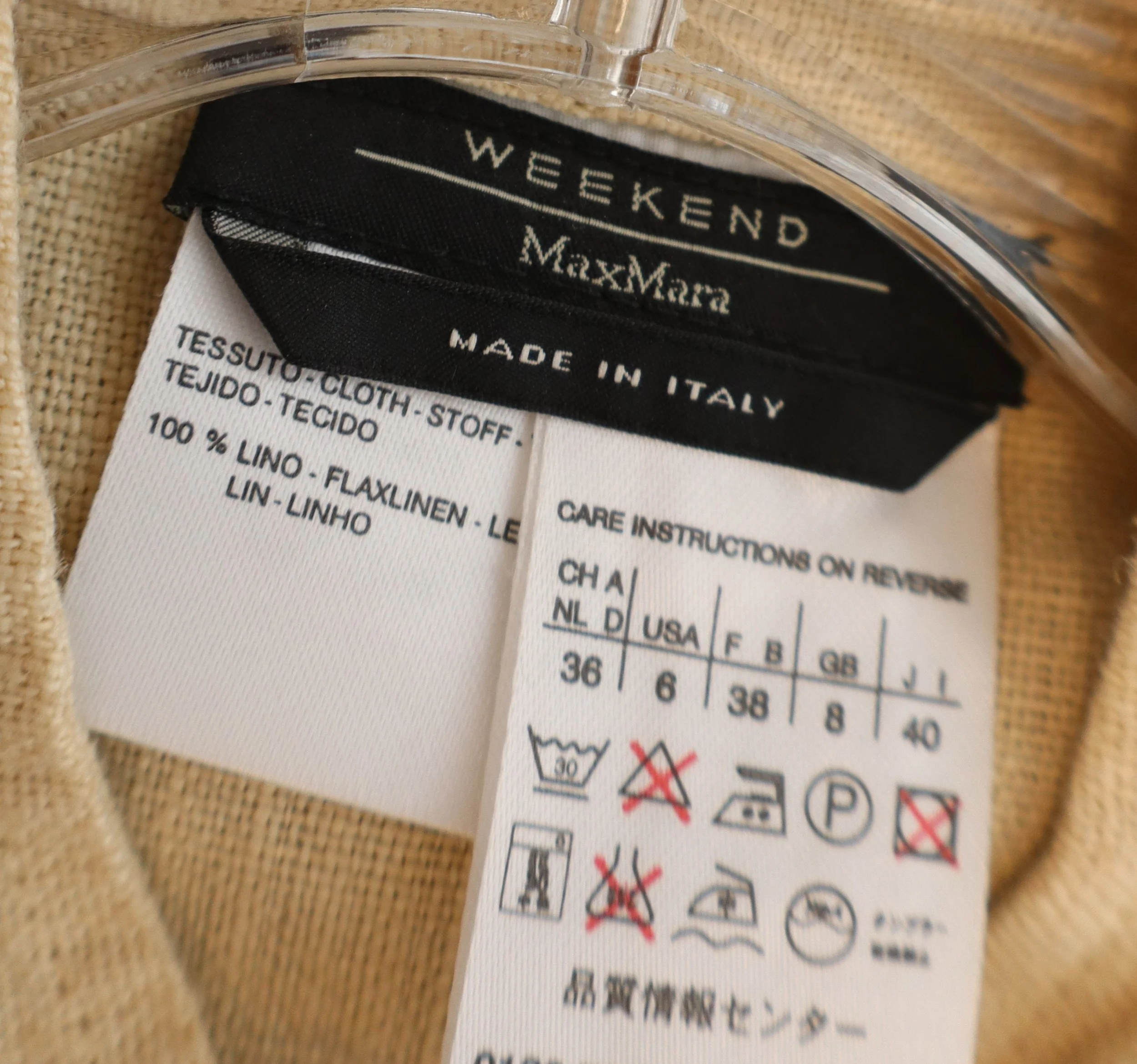 MaxMara - Weekend Natural Linen Button-Up Shirt - Image 3