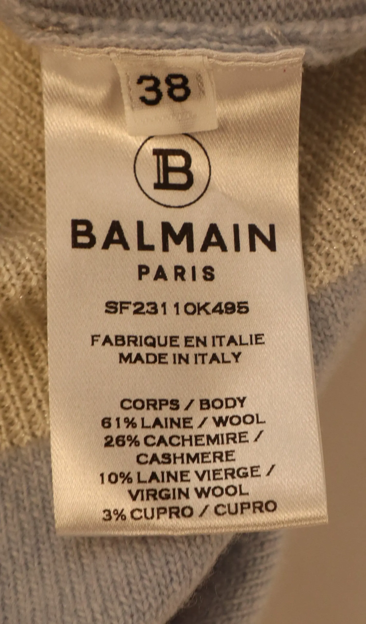 Balmain Paris- Elegant Women's Sweater Size 38 - Image 3