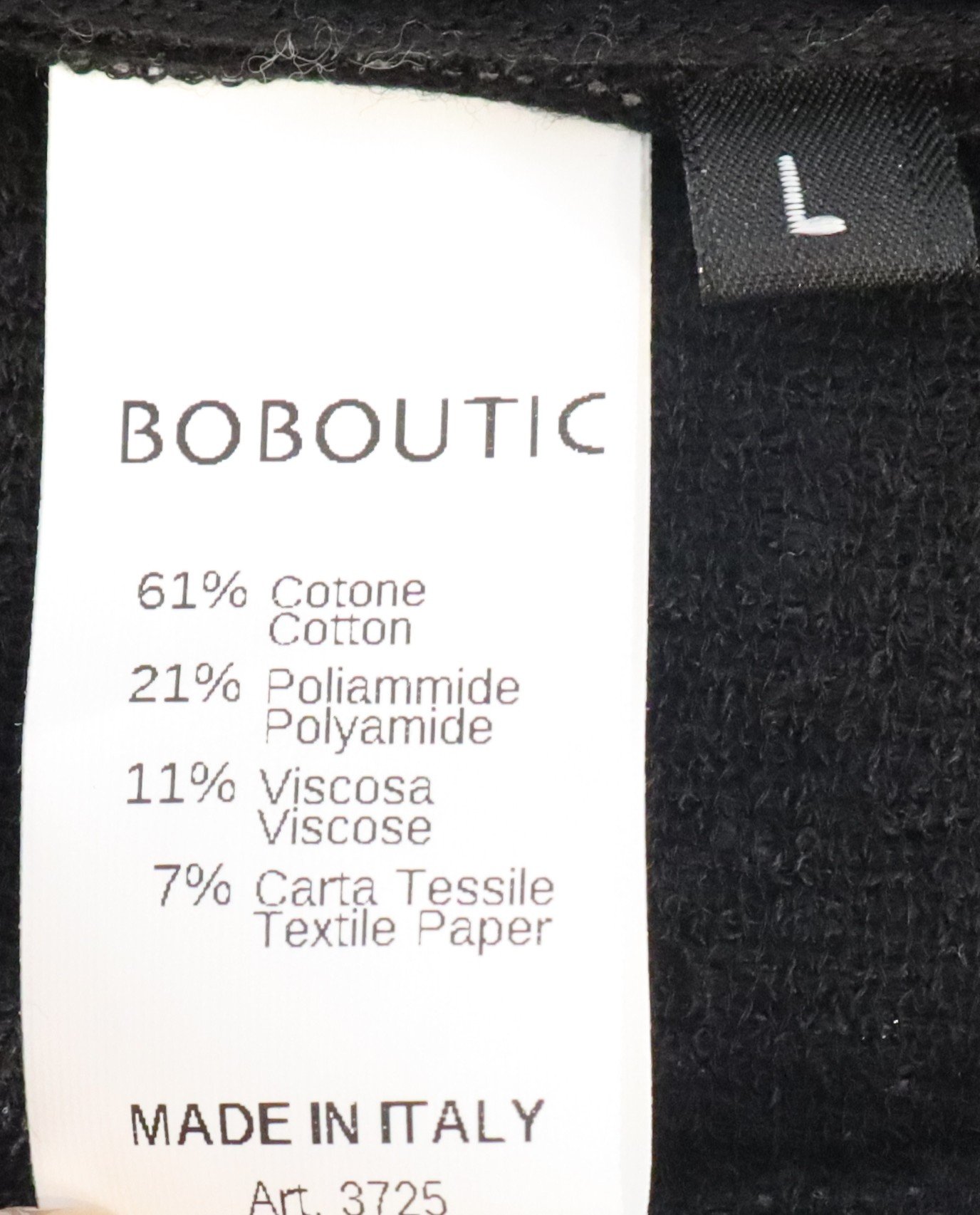 Boboutic - Glamorous Shimmer Black Jacket Size L - Image 4