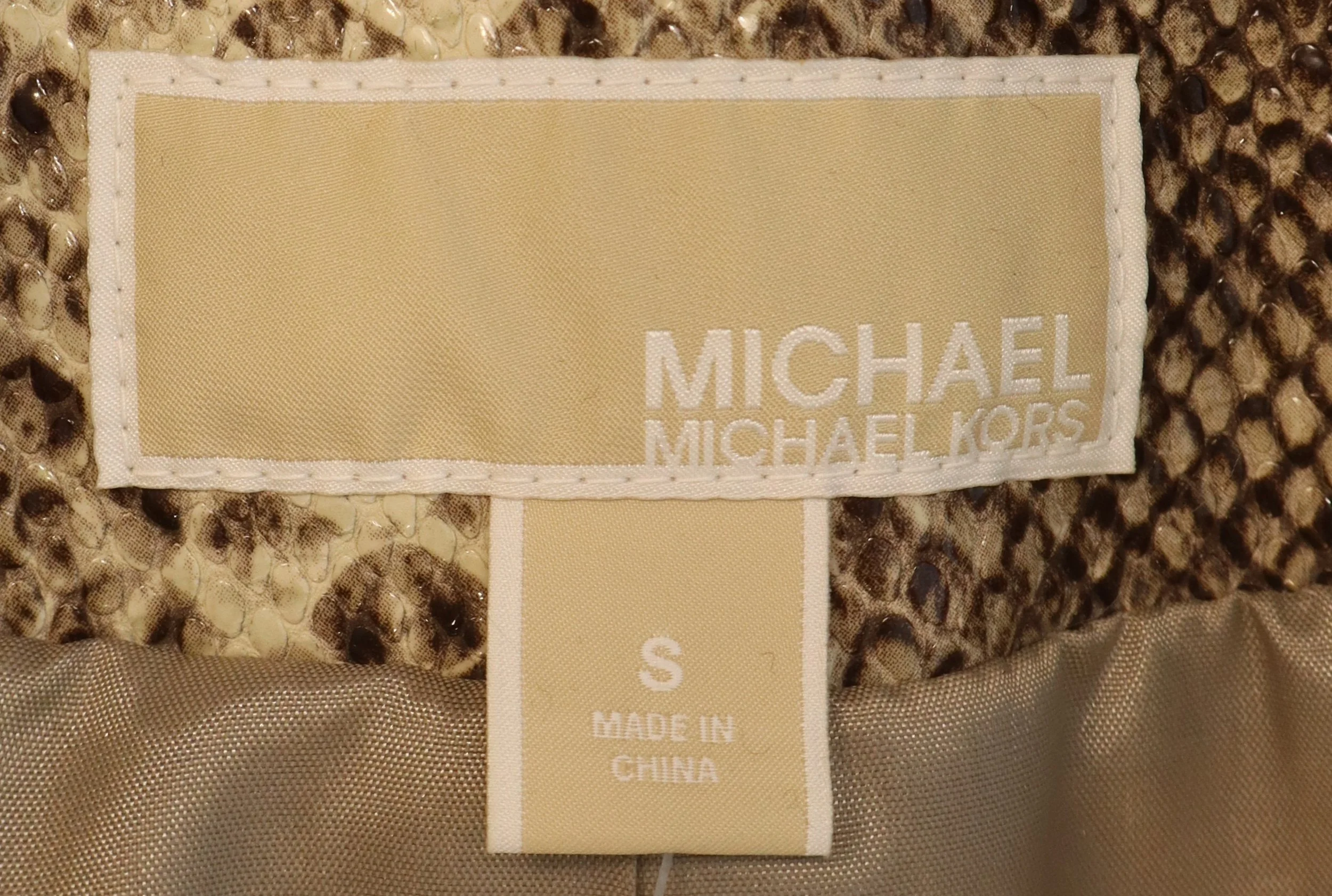 Michael Kors - Chic Faux Snakeskin Print Jacket Size S - Image 3