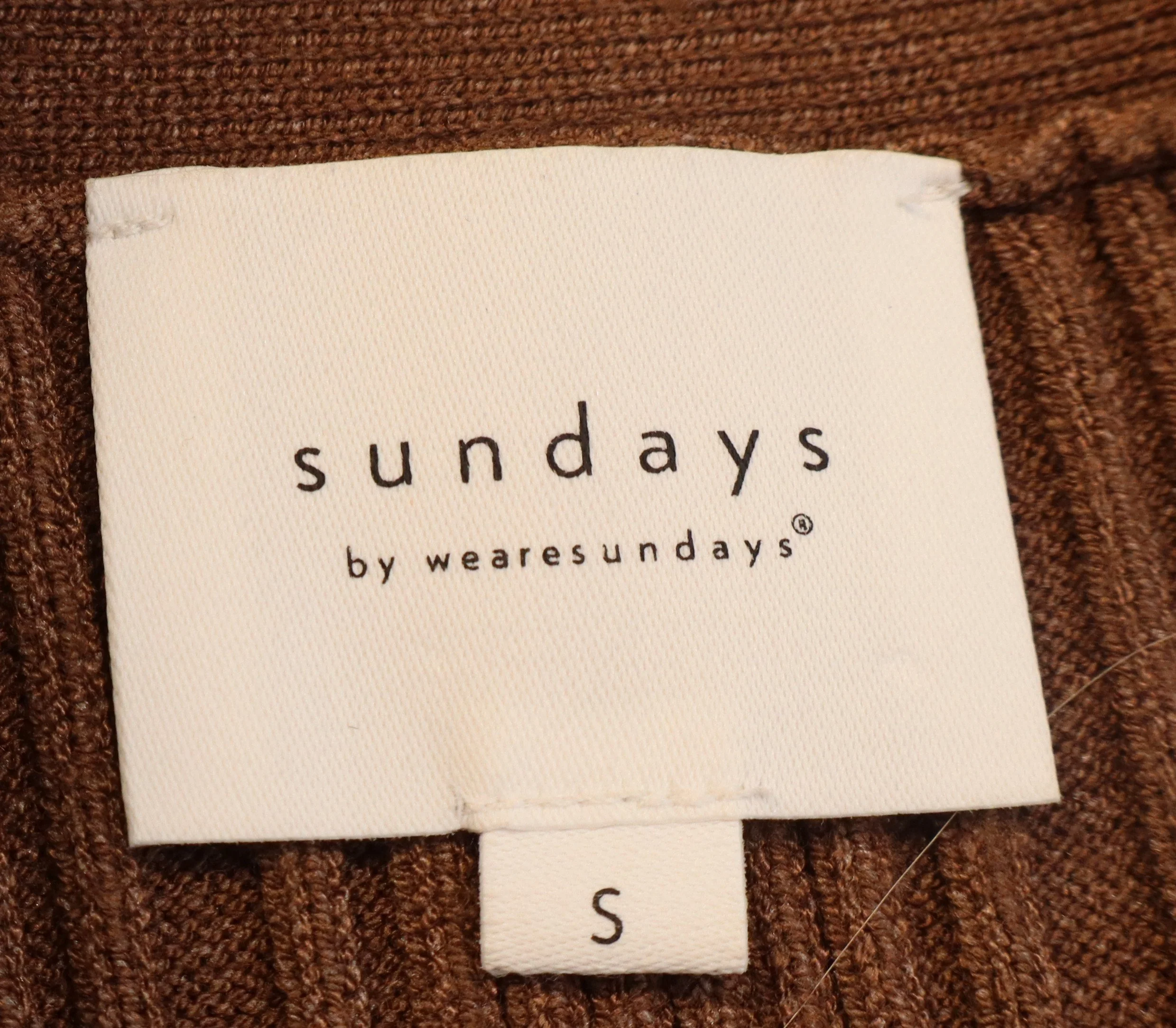 Sundays - Classic Brown Knit Button-Down Vest Size S - Image 3