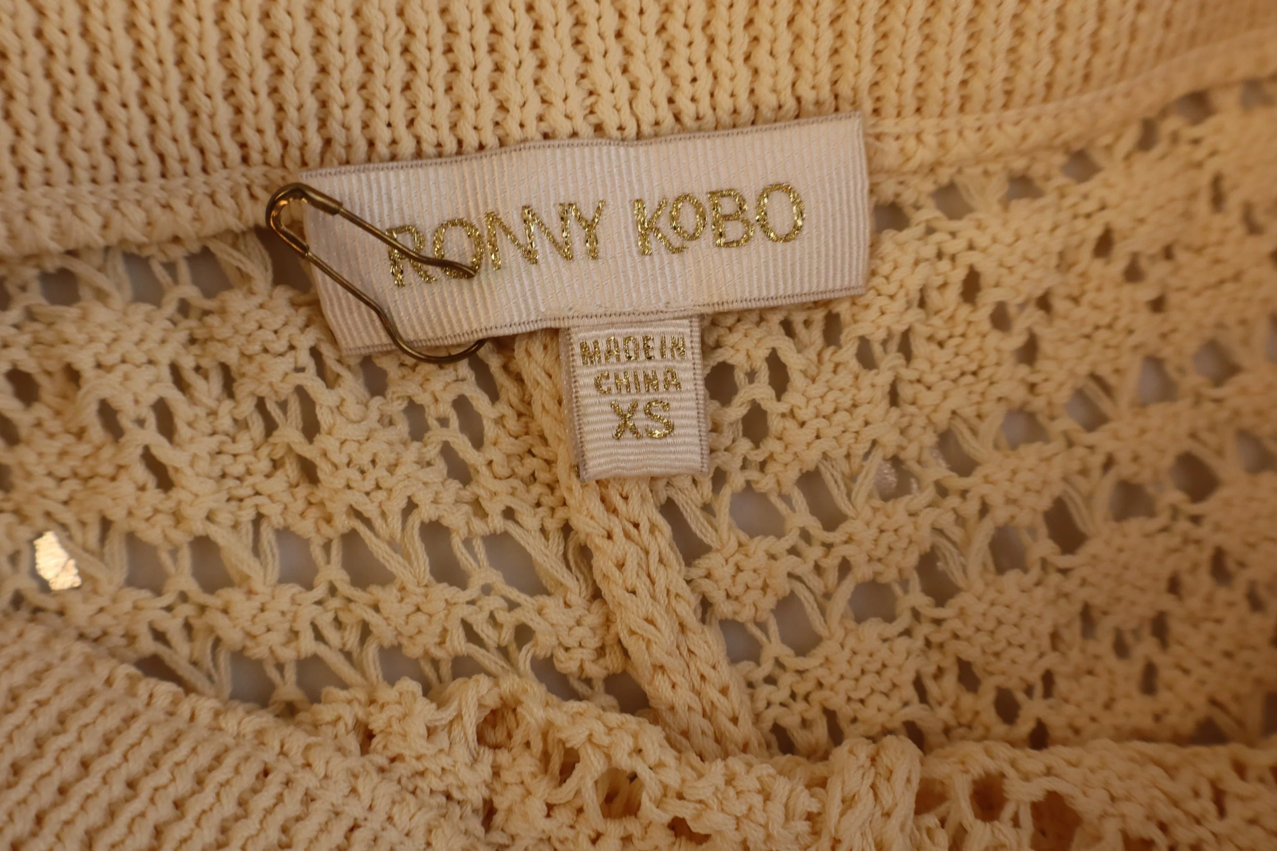 Ronny Kobo - Vintage Crochet Flared Pants Size XS - Image 3