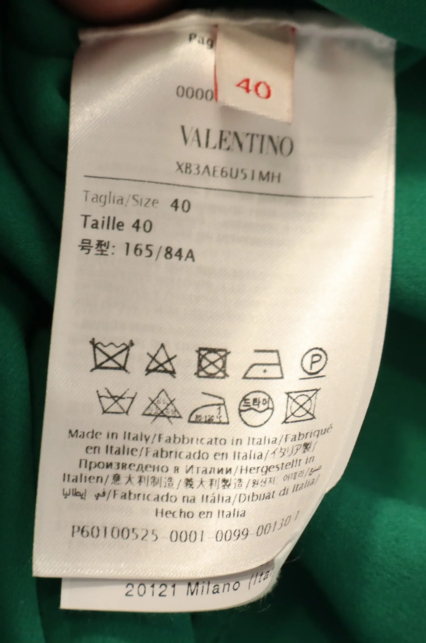 Valentino - Emerald Elegance Silk Blouse Size 40 - Image 4