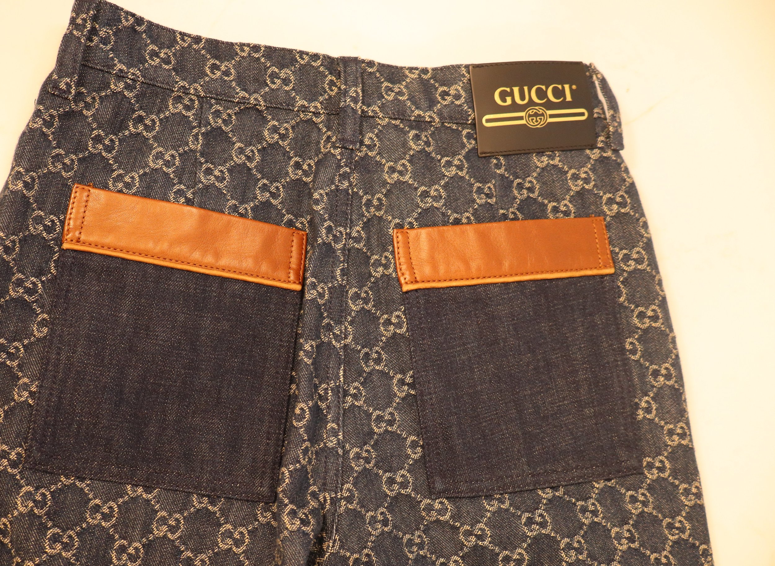 Gucci - Designer Patterned Denim Pants Size 26 - Image 4