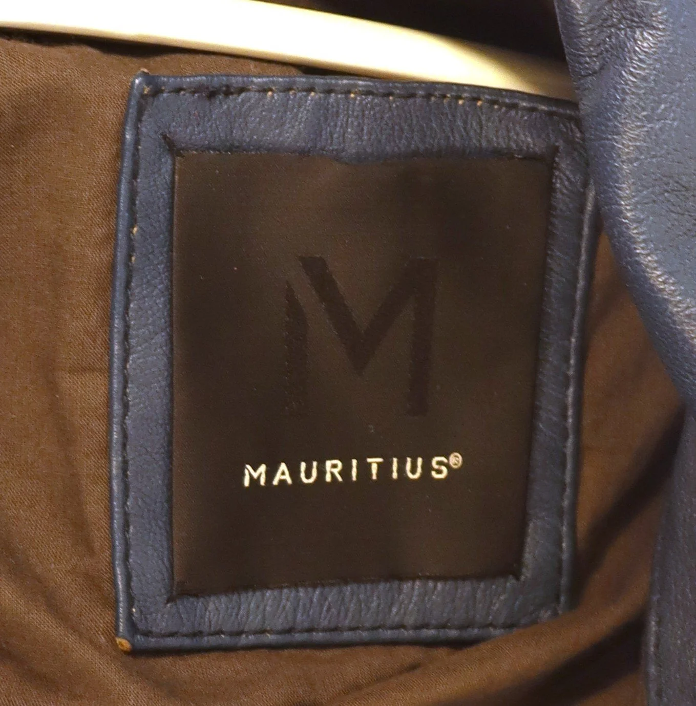 Mauritius - Leather Moto Jacket Midnight Blue Size 6 - Image 3