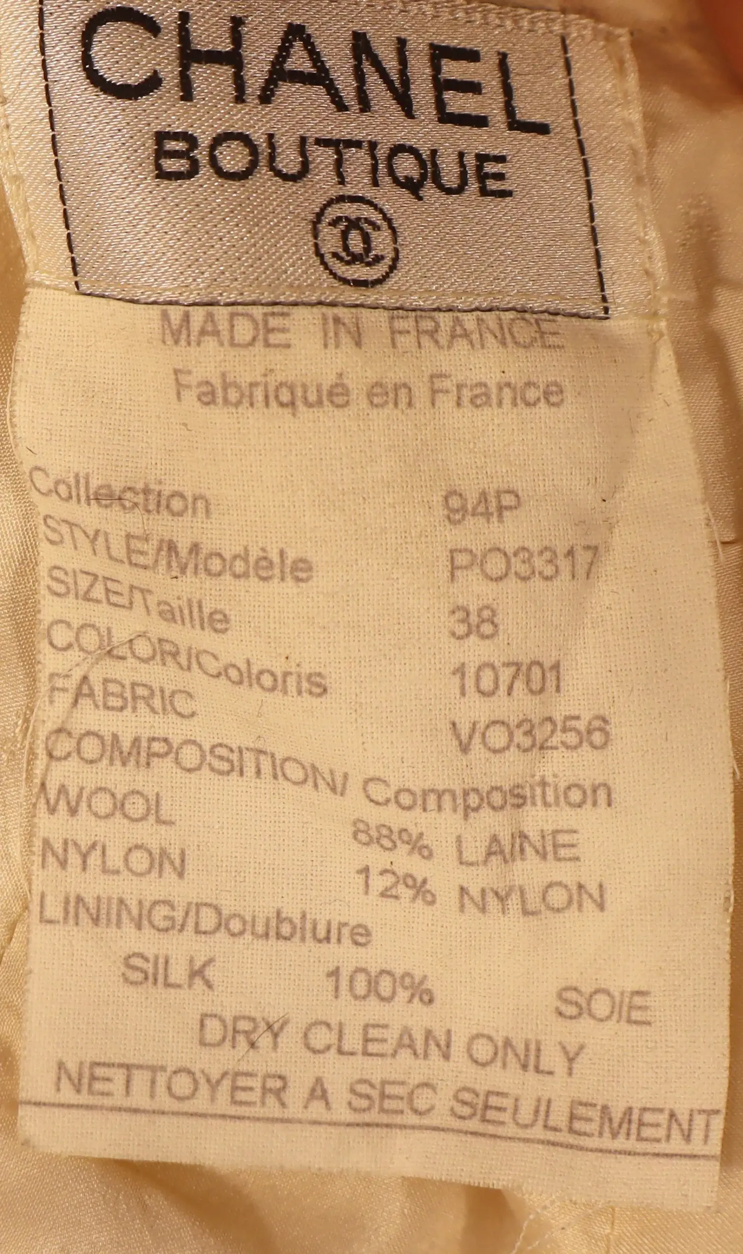 Chanel - Boutique 94P Skirt Size 38 - Image 3