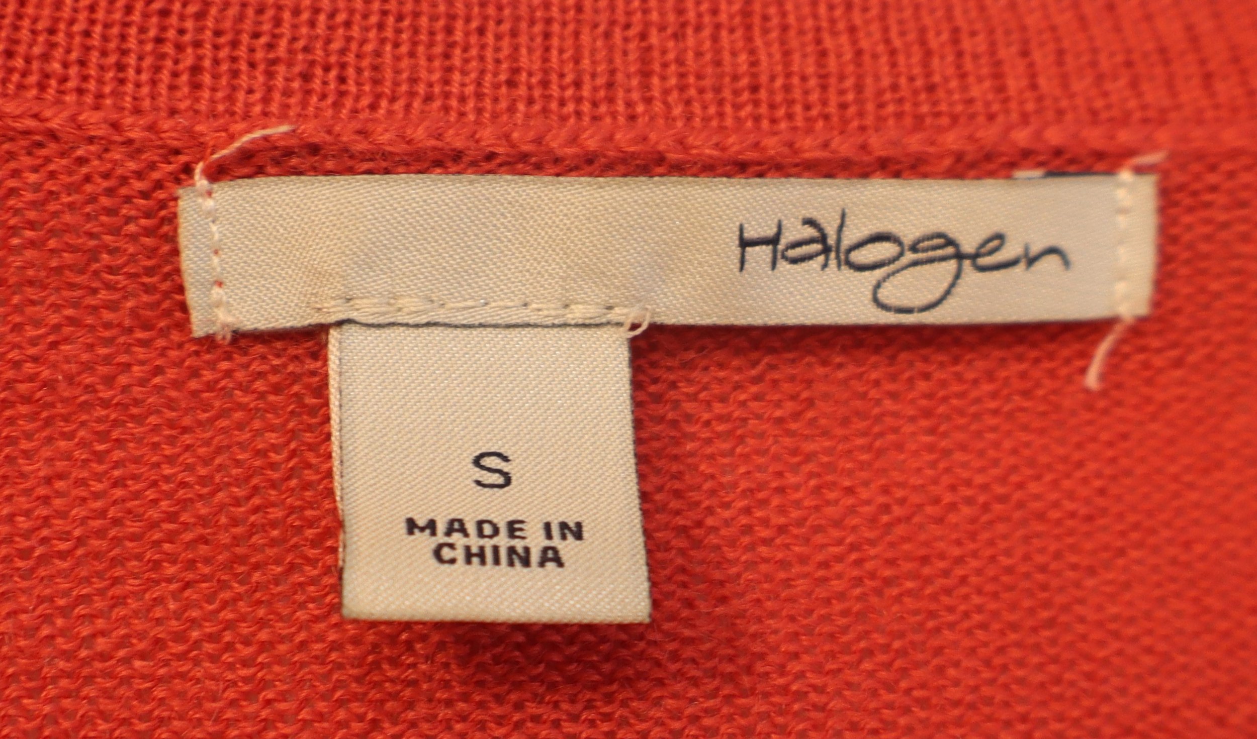 Halogen - Red V‑Neck Button‑Front Cardigan Size S - Image 3