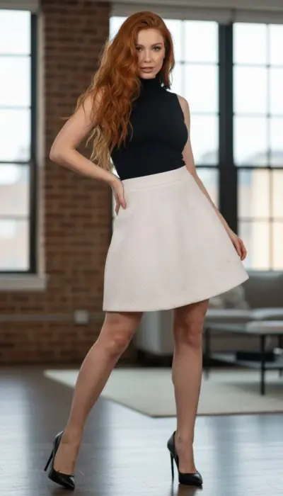 Alexis - Chic High-Waisted Elegance Dress Size S
