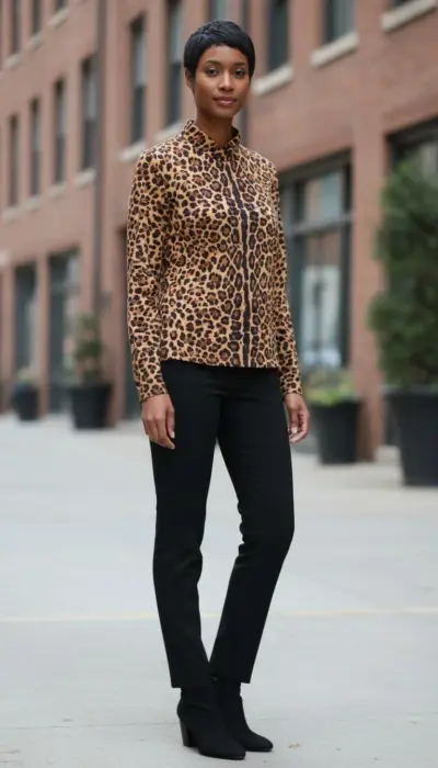 Valentino - Bold Leopard Print Blouse Size S