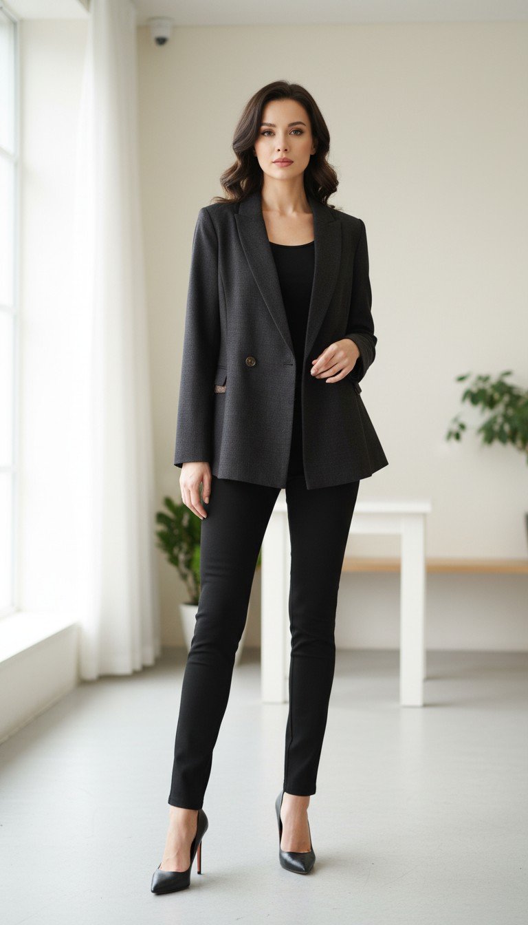 Brunello Cucinelli - Classic Charcoal Double-Breasted Blazer Size 36