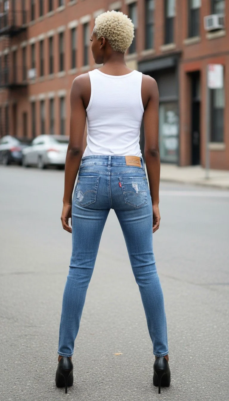 Patoge - Chic Distressed Bootcut Denim Jeans Size 36 - Image 2