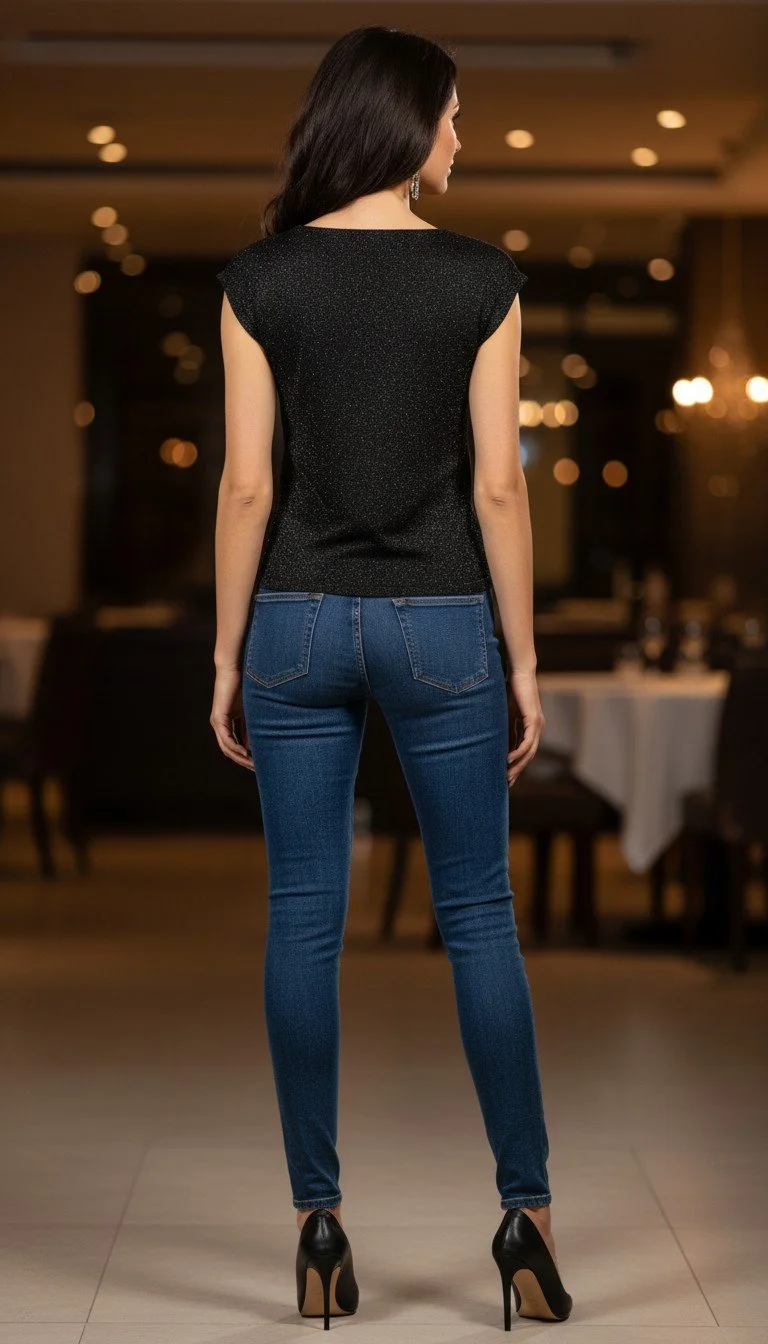 Saint Laurent Paris - Elegant Black Cowl Neck Top Size S - Image 2