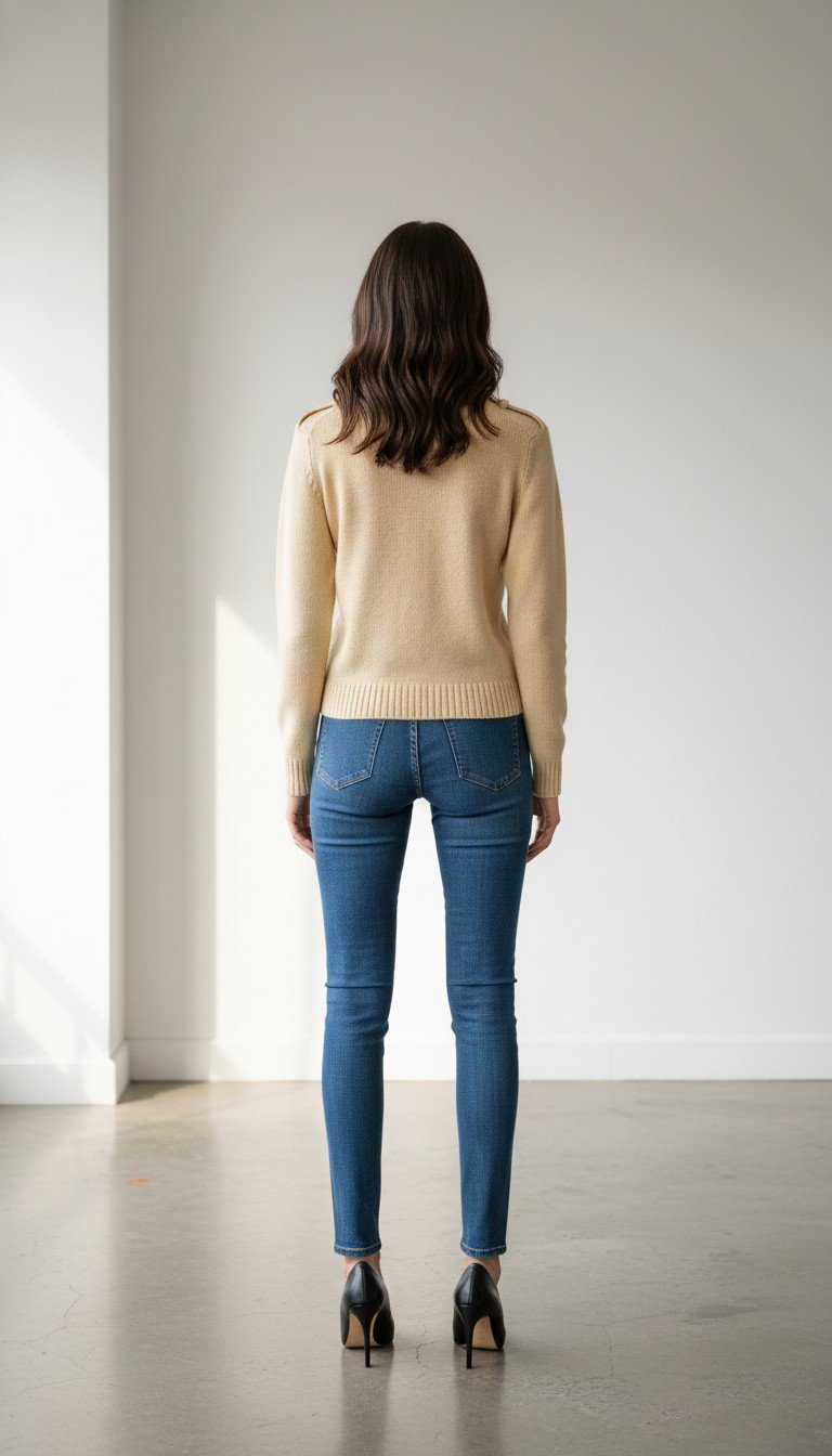 H&M - Cozy Beige Turtleneck Sweater Size M - Image 2