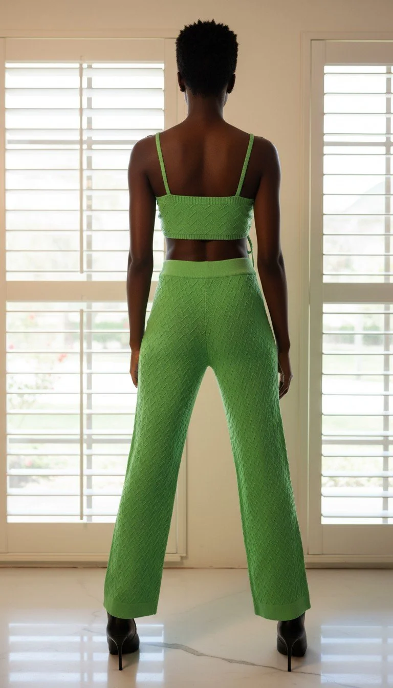 Olivia Preckel - Emerald Elegance Textured Knit Set Size S - Image 2