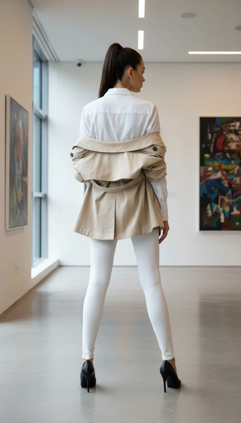 Zara - Chic Cropped Belted Jacket Size M - Image 2