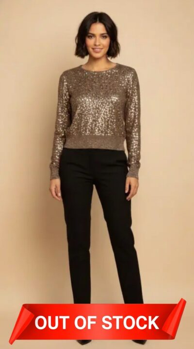 Zara - Sequin Glamorous Long Sleeve Top Size S