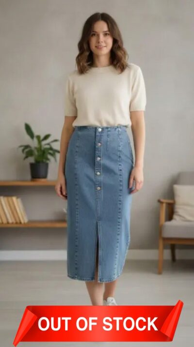 Zara - Long Denim Skirt Size XS