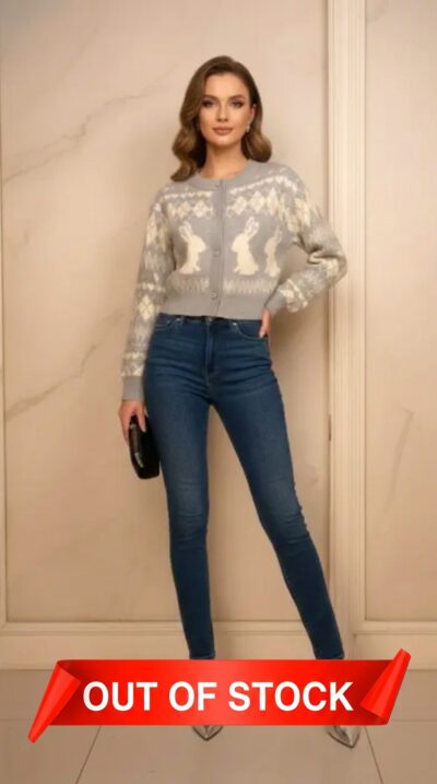 Wild Fabel - Bunny Knit Cardigan Size XXS
